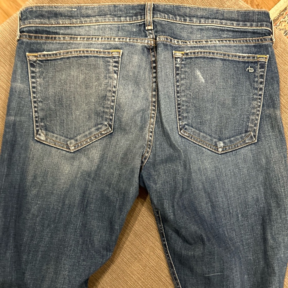 rag & bone Distressed Blue Skinny Jeans - Picture 4 of 7